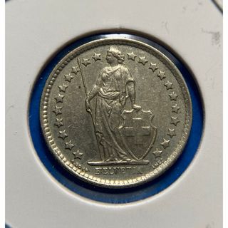 スイス　1/2フラン銀貨　⑰　1962年　古銭　シルバー(貨幣)