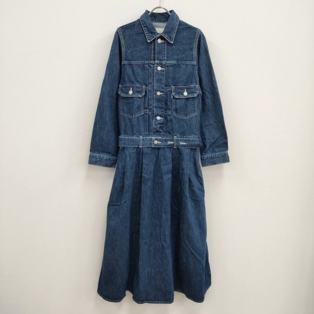 Graphpaper(グラフペーパー)のGraphpaper 新品 Belted Denim Dress GL211-60130B 定価59400円 サイズ00 ワンピース ブルー レディース グラフペーパー【中古】4-0325M♪ レディースのワンピース(ロングワンピース/マキシワンピース)の商品写真