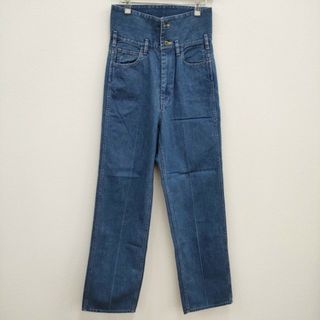 グラフペーパー(Graphpaper)のGraphpaper 新品 Turnover Waisted Denim Pants GL183-40015B 定価30800円 デニムパンツ ブルー レディース グラフペーパー【中古】4-0325G♪(デニム/ジーンズ)