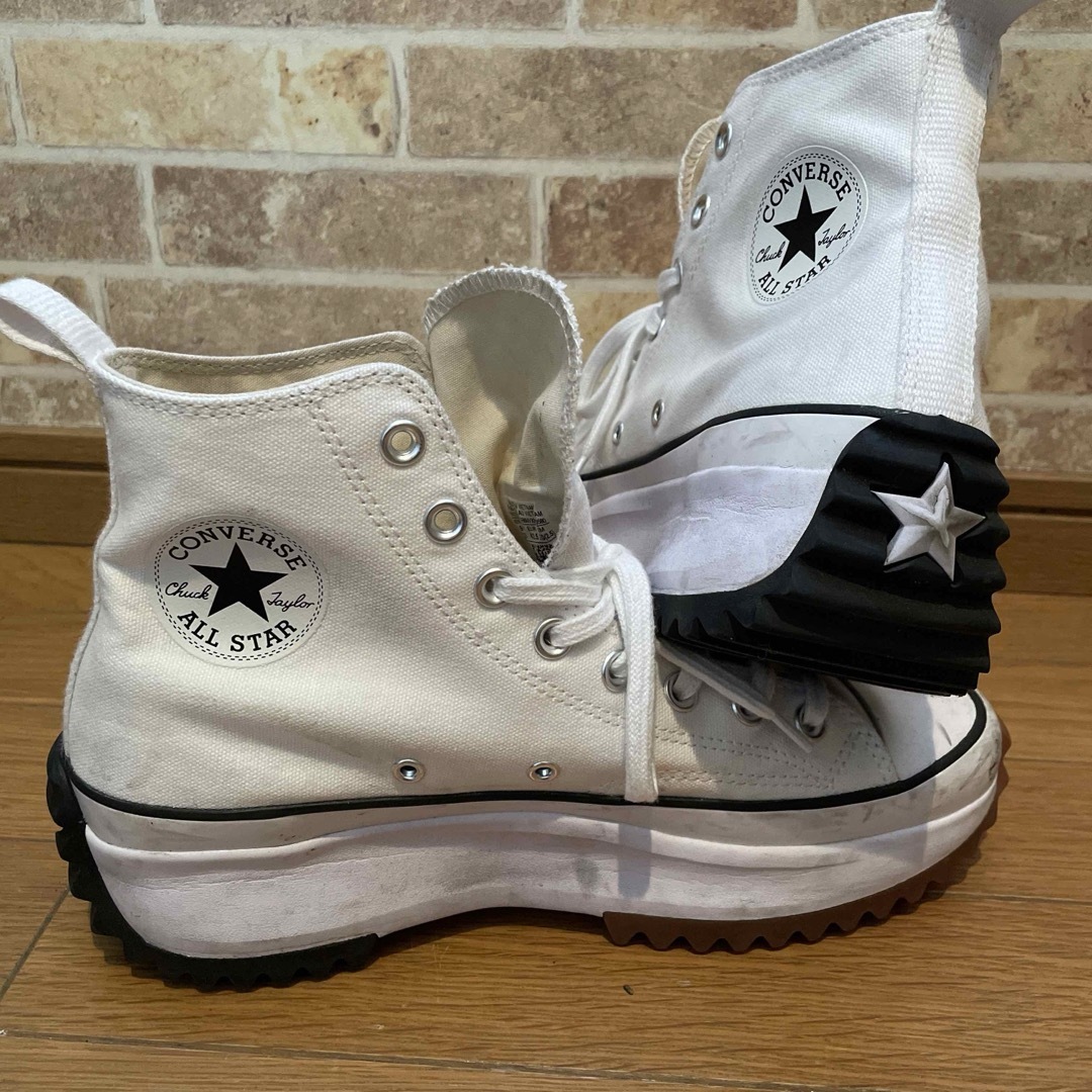 CONVERSE(コンバース)の送料無料！韓国限定 コンバース ランスターハイク  白 スニーカー 27cm レディースの靴/シューズ(スニーカー)の商品写真