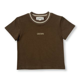 コドモビームス(こども ビームス)のGROWN　リブネック T シャツ - クレイ　1Y(Ｔシャツ)