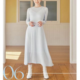 スナイデル(SNIDEL)のBLUE PALANG SMOOTH LINE DRESS(ロングワンピース/マキシワンピース)