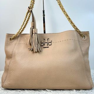 トリーバーチ(Tory Burch)のトリーバーチ　マックグロー　ショルダーバッグ　2way Tロ　チェーン　ベージュ(ショルダーバッグ)