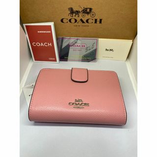 コーチ(COACH)のCOACH　コーチ　F53436　二つ折り財布ラグジュアリークロスグレーンレザー(財布)