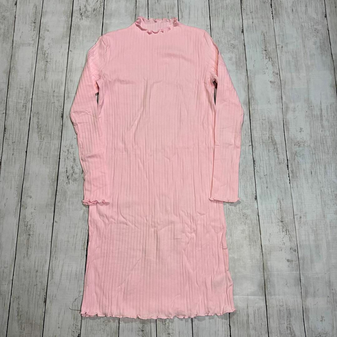 新品 memene メメネ 長袖 ワンピース シャツ 薄 ピンク  美品 綺麗 キッズ/ベビー/マタニティのキッズ服女の子用(90cm~)(ワンピース)の商品写真