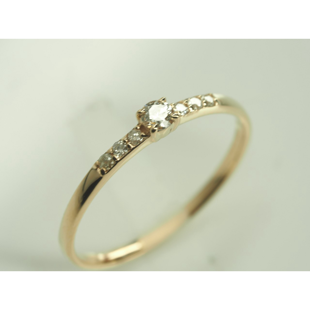 可愛い♡K10YG天然ダイヤモンドリング　11号　　uv レディースのアクセサリー(リング(指輪))の商品写真