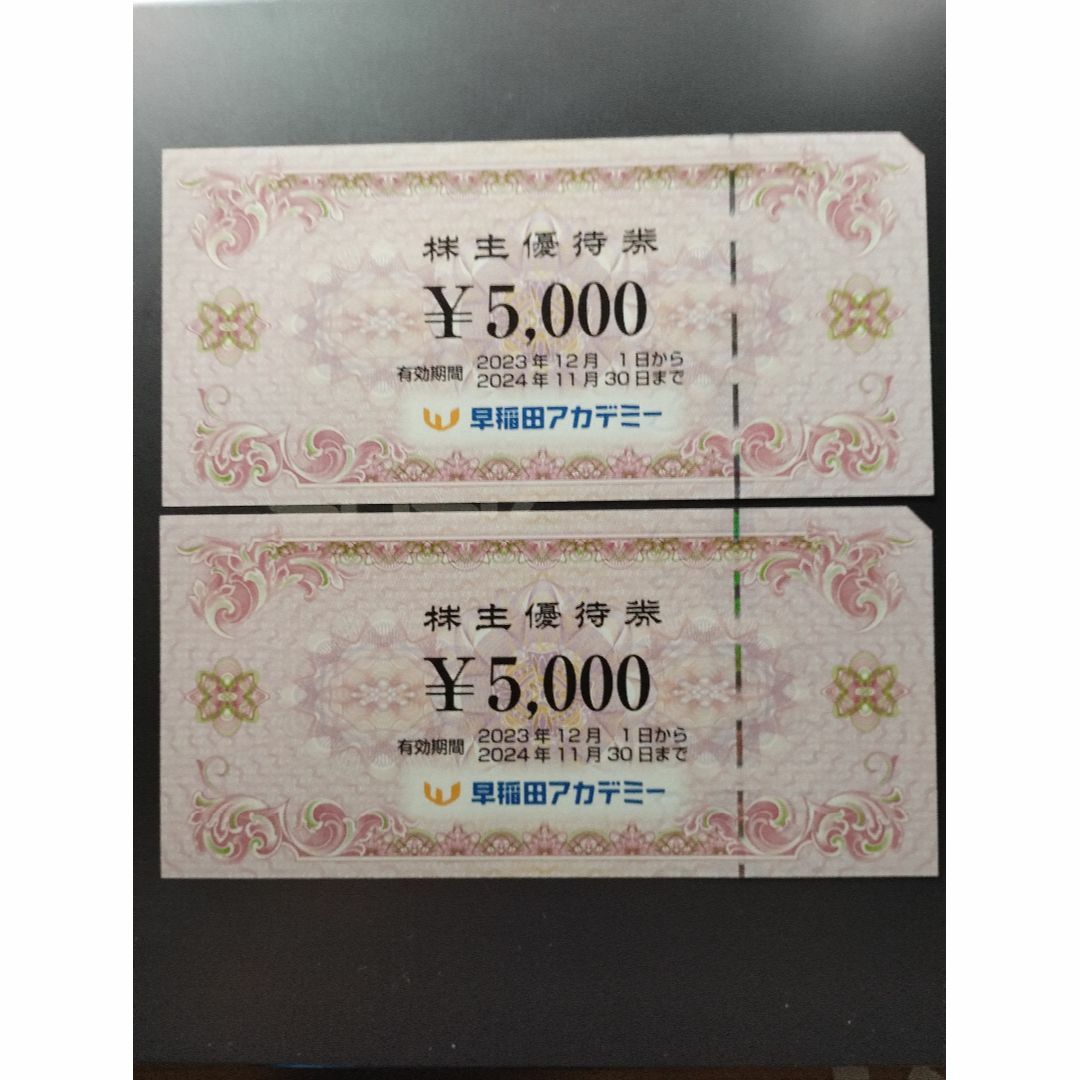 早稲田アカデミ- 株主優待券1万円分 有効期限2024年11月30 早稲田アカデミ- 株主優待券1万円分 有効期限2024年11月30