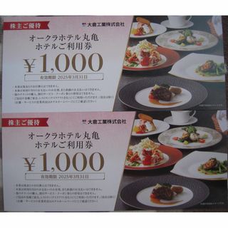 オークラホテル丸亀優待券2000円分(その他)