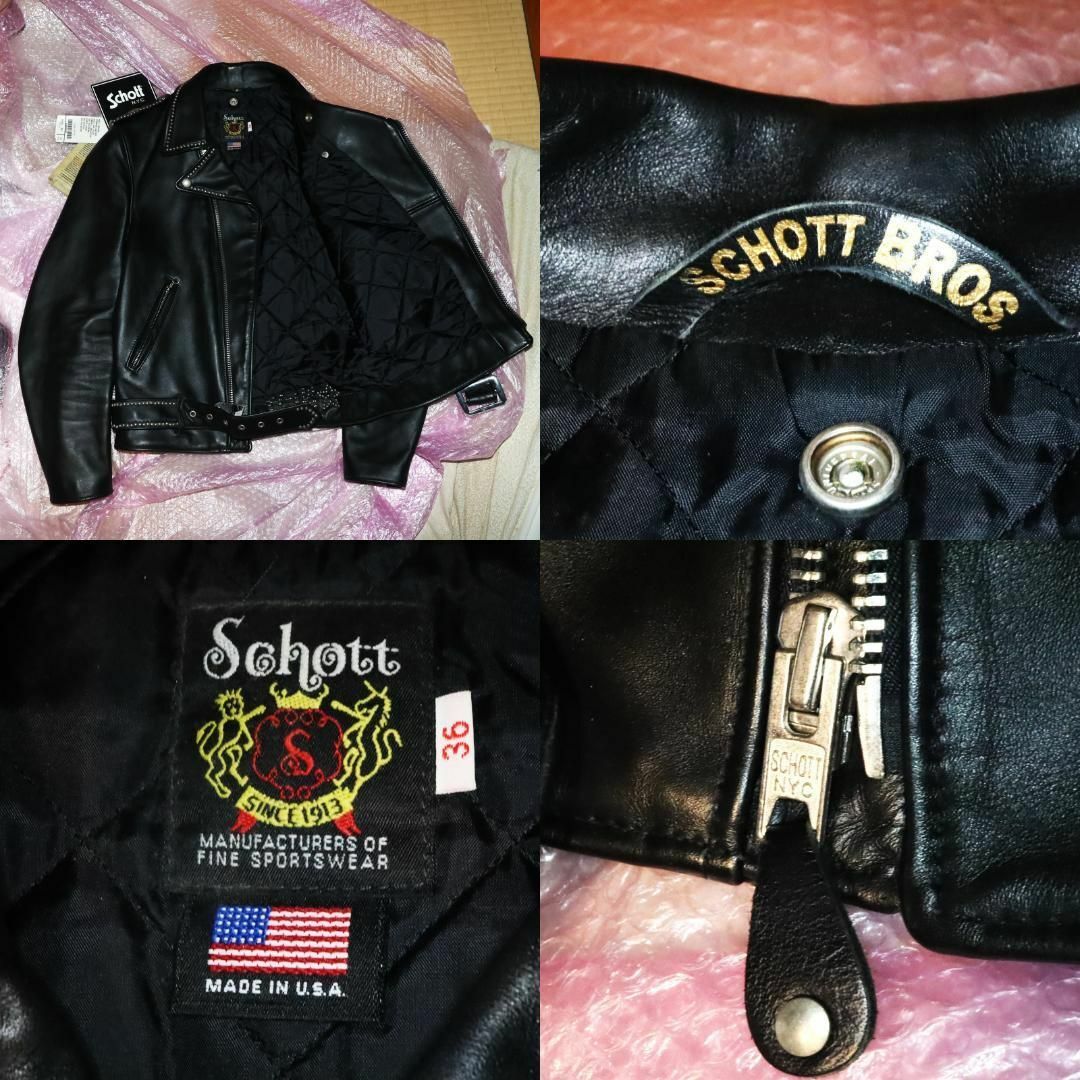 schott - HTC SCHOTTワンスターレザーライダースジャケット36 schott - HTC SCHOTTワンスターレザーライダースジャケット36