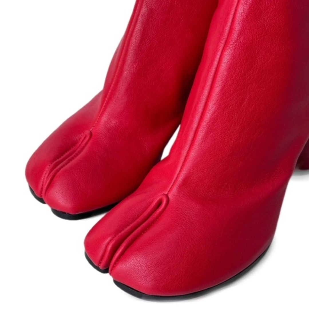 Maison Martin Margiela(マルタンマルジェラ)の未使用品 メゾンマルジェラ 22 レザー タビ ブーツ 36 赤 レッド レディースの靴/シューズ(ブーツ)の商品写真