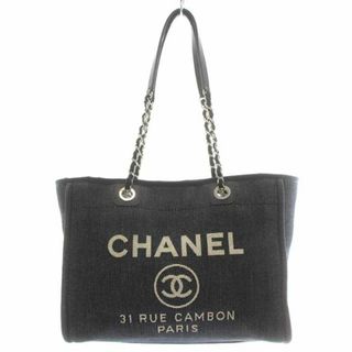 シャネル(CHANEL)のシャネル ドーヴィル MM ココマーク デニム トートバッグ 20番台 紺(トートバッグ)