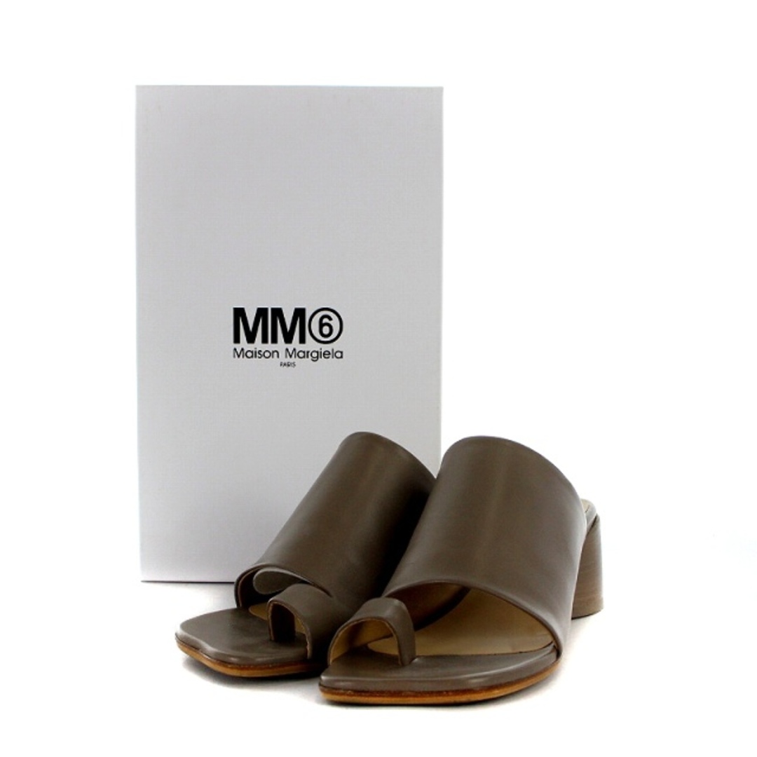 MM6(エムエムシックス)のエムエムシックス メゾンマルジェラ ミュール サンダル レザー 37 23cm レディースの靴/シューズ(サンダル)の商品写真