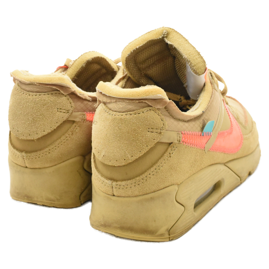 NIKE(ナイキ)のNIKE ナイキ ×THE 10 AIR MAX 90 Desert Ore オフホワイト エアマックス90 デザートオレローカットスニーカー ブラウン US8.5/26.5cm AA7293-200 メンズの靴/シューズ(スニーカー)の商品写真