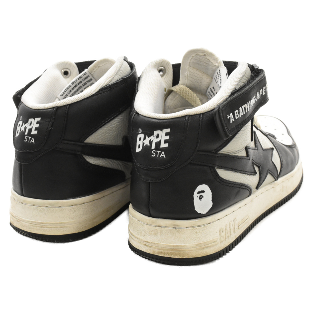 A BATHING APE(アベイシングエイプ)のA BATHING APE アベイシングエイプ APE STA MI ローカットスニーカー ブラック/ホワイト US10/28cm 0ZX SH W291015 I メンズの靴/シューズ(スニーカー)の商品写真