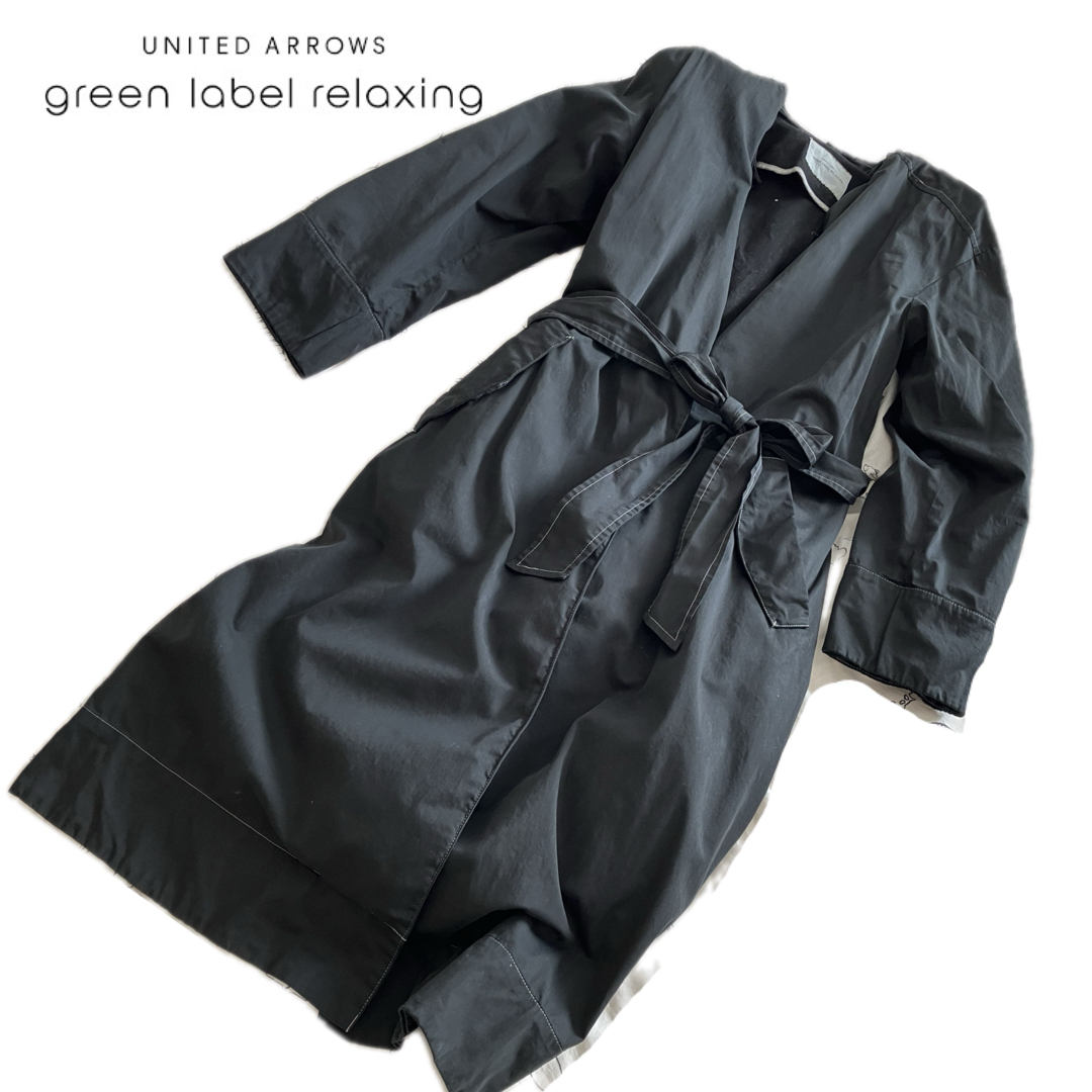 UNITED ARROWS green label relaxing(ユナイテッドアローズグリーンレーベルリラクシング)のgreen label relaxing 2WAYライナーノーカラーラップコート レディースのジャケット/アウター(トレンチコート)の商品写真