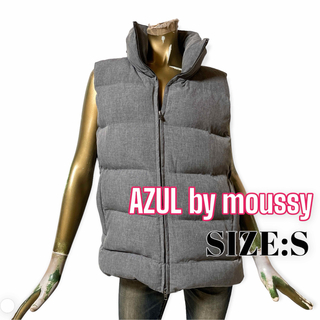 アズールバイマウジー(AZUL by moussy)のAZUL ♥ メンズ カジュアル 無地 シンプル スタンドカラー 中綿ベスト(ダウンベスト)