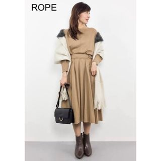 ロペ(ROPE’)のOggi×ROPEコラボ ウールジャージワンピース(ロングワンピース/マキシワンピース)