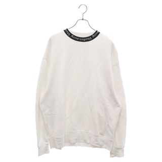 Acne Studios - Acne Studios アクネ ストゥディオズ LOGO RIB SWEAT SHIRT ロゴリブ クルーネック スウェットシャツ トレーナー ホワイト FN-MN-SWEA000176