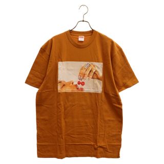 シュプリーム(Supreme)のSUPREME シュプリーム 20SS CHERRIES TEE GRAY チェリー プリント クルーネック カットソー 半袖Tシャツ オレンジ(Tシャツ/カットソー(半袖/袖なし))