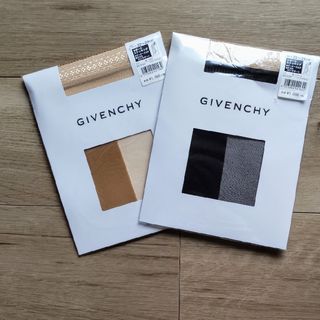 ジバンシィ(GIVENCHY)のGIVENCHY ジバンシイ　ガーター式　サポートストッキング(ベージュ&ブラ(タイツ/ストッキング)