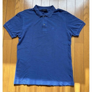 エトロ(ETRO)のTOMBOLINI トンボリーニ　ポロシャツ　イタリア製　ネイビー　サイズM(ポロシャツ)