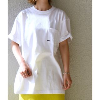 シップス(SHIPS)の【LL】SHIPS ロゴ ポケット Tシャツ　シップス　ホワイト(Tシャツ/カットソー(半袖/袖なし))