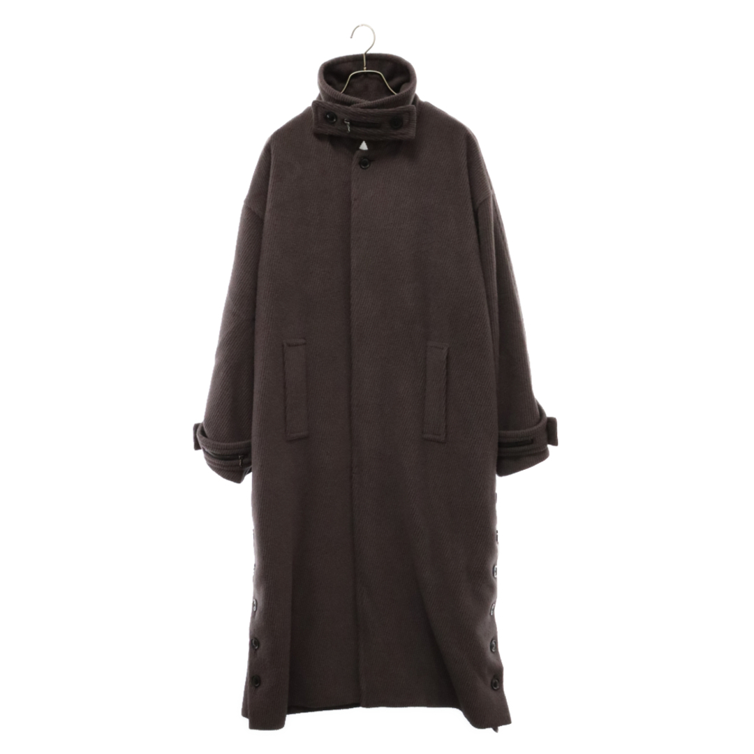 SHAREEF(シャリーフ)のSHAREEF シャリーフ 23AW ANGORA MELTON BALMACAAN COAT アンゴラ混ウールメルトン バルカマンコート ブラウン 23711001 メンズのジャケット/アウター(フライトジャケット)の商品写真