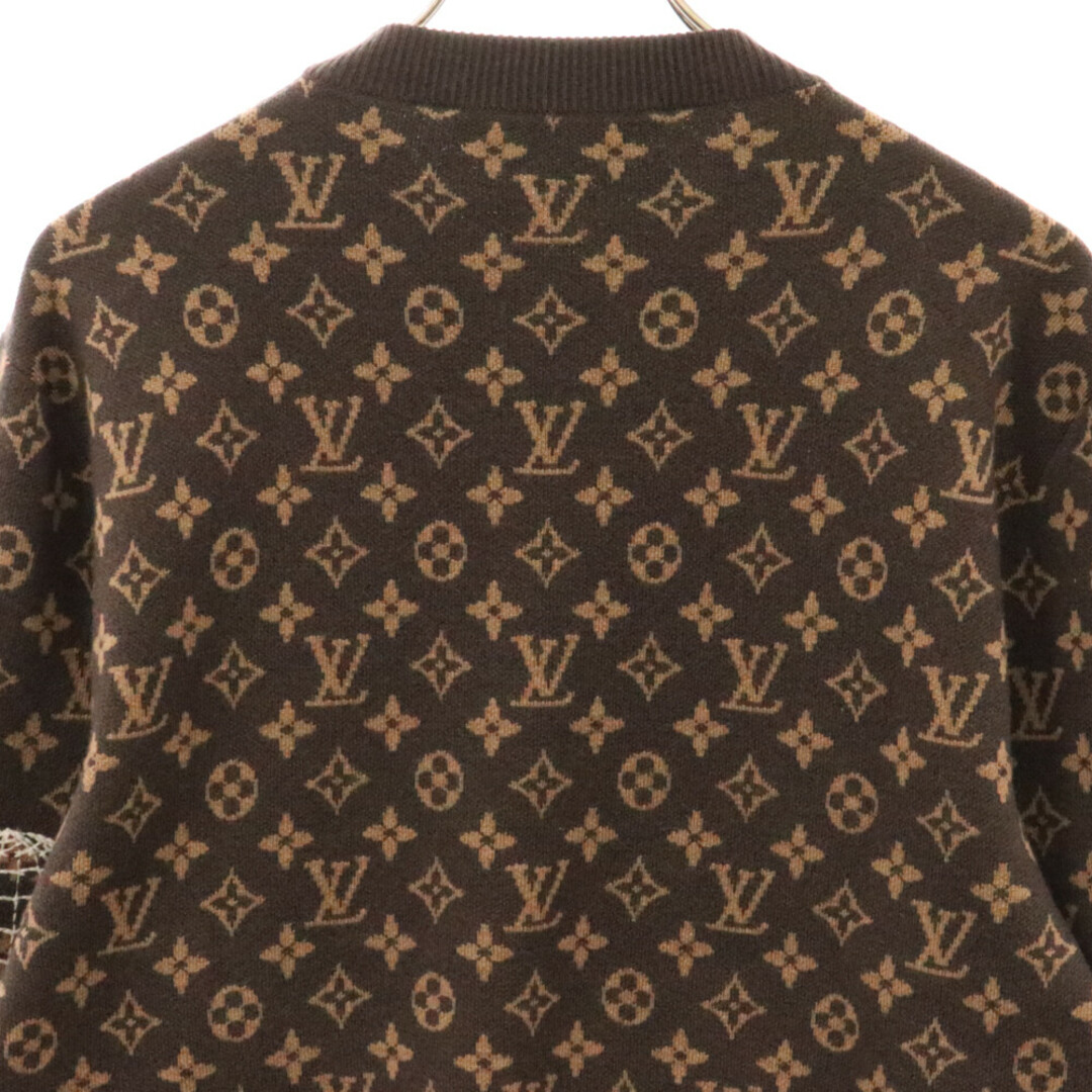 LOUIS VUITTON(ルイヴィトン)のLOUIS VUITTON ルイヴィトン 23AW Monogram knit sweater モノグラムニットセーター クルーネック ニットセーター RM232 ZLL HPN95W ブラウン メンズのトップス(ニット/セーター)の商品写真