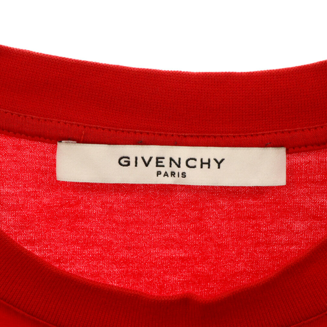 GIVENCHY(ジバンシィ)のGIVENCHY ジバンシィ Cotton Logo Patch Detail T-Shirt フロントロゴコットン半袖Tシャツ カットソー レッド BM70EA3002 メンズのトップス(Tシャツ/カットソー(半袖/袖なし))の商品写真