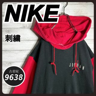 ナイキ(NIKE)の入手困難!!】ナイキ ✈︎刺繍ロゴ エアジョーダン ゆるだぼ 黒タグ(パーカー)