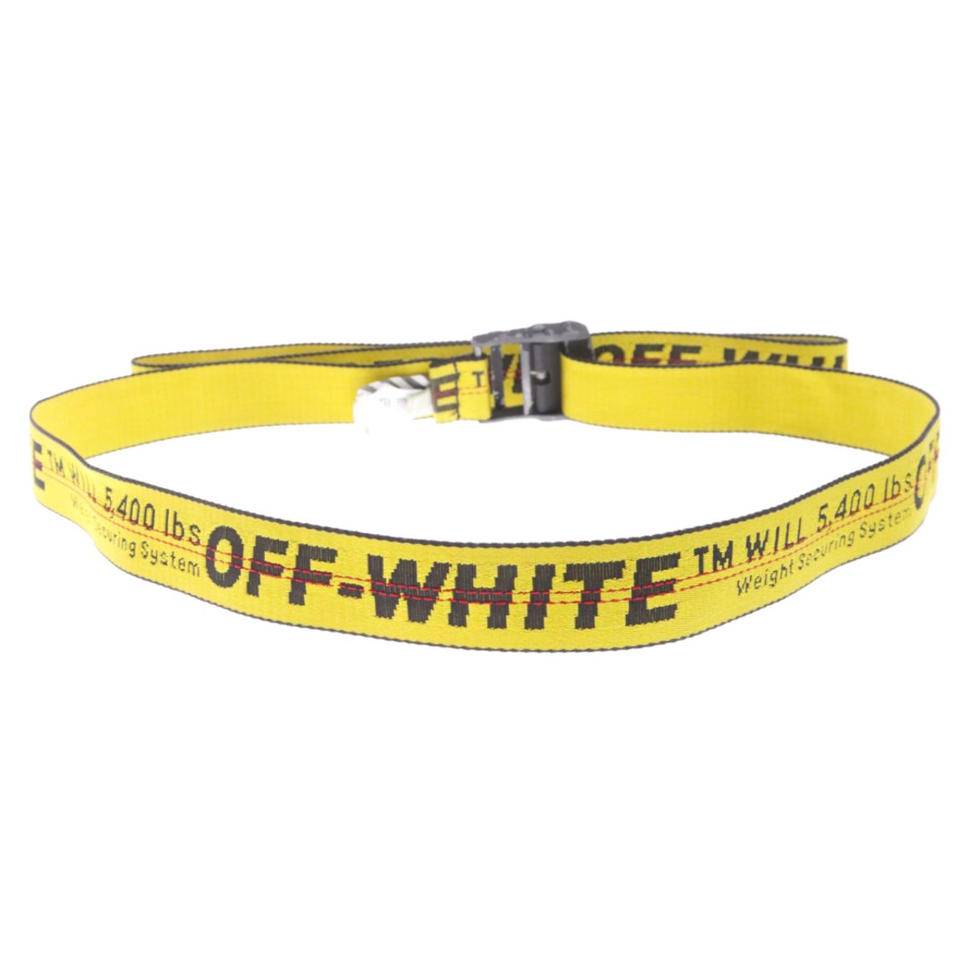 OFF-WHITE(オフホワイト)のOFF-WHITE オフホワイト ロゴ ロング ガチャ ベルト イエロー OMRB012S18647008 メンズのファッション小物(ベルト)の商品写真