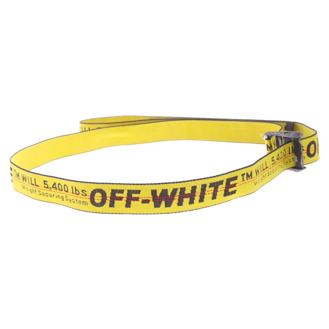 OFF-WHITE(オフホワイト)のOFF-WHITE オフホワイト ロゴ ロング ガチャ ベルト イエロー OMRB012S18647008 メンズのファッション小物(ベルト)の商品写真