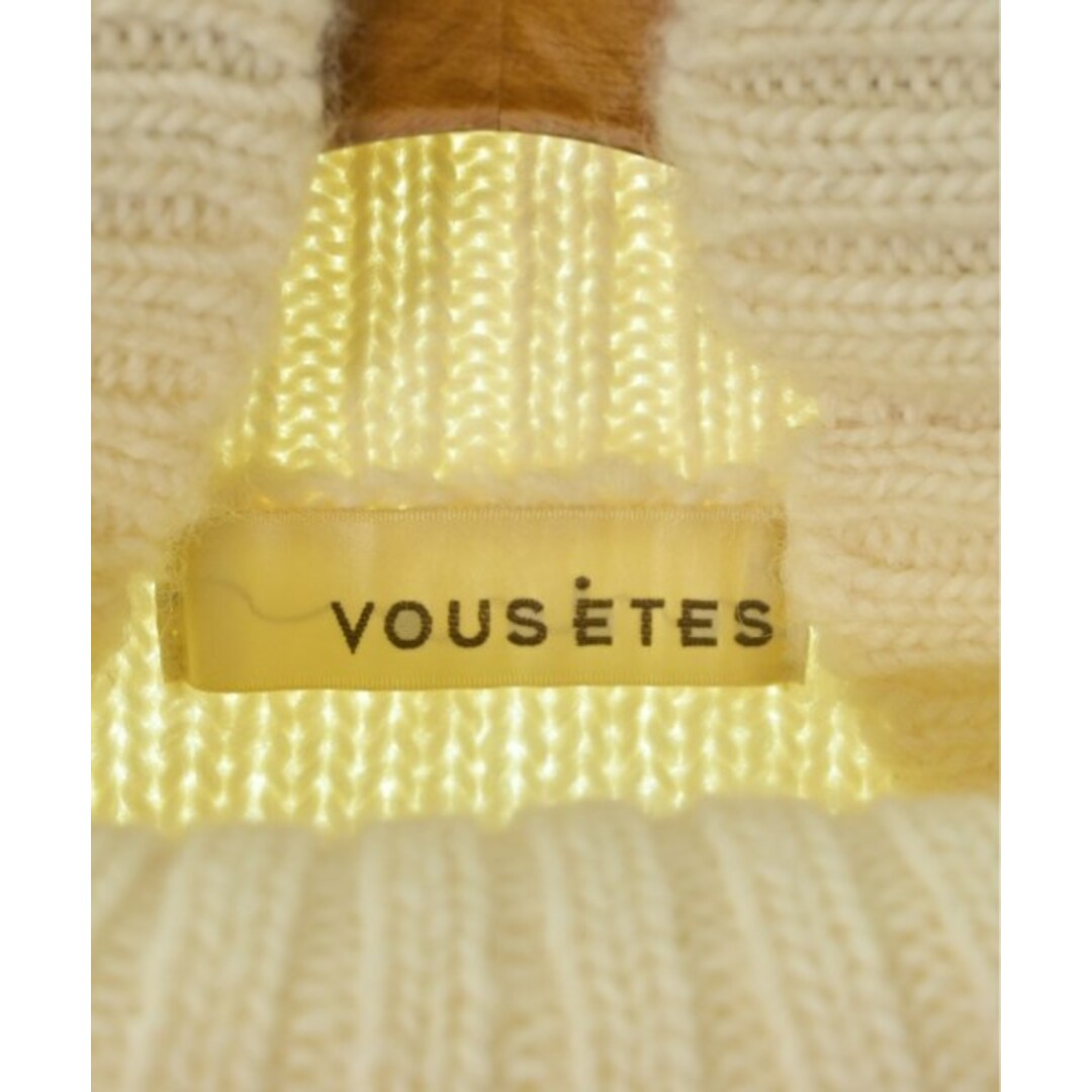 VOUS ETES(ヴゼット)のVOUSETES ヴゼット ニット・セーター F 白 【古着】【中古】 レディースのトップス(ニット/セーター)の商品写真