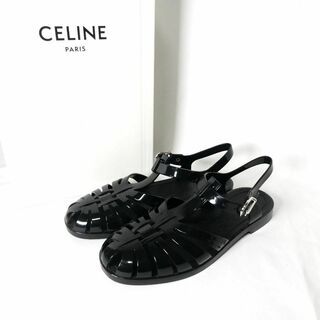 celine - 極美品 CELINE ラバー ストラップ フラット サンダル