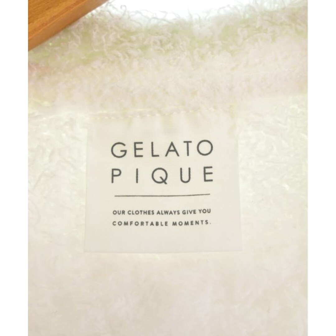 gelato pique(ジェラートピケ)のgelato pique ジェラートピケ パーカー F 白(ボーダー) 【古着】【中古】 レディースのトップス(パーカー)の商品写真
