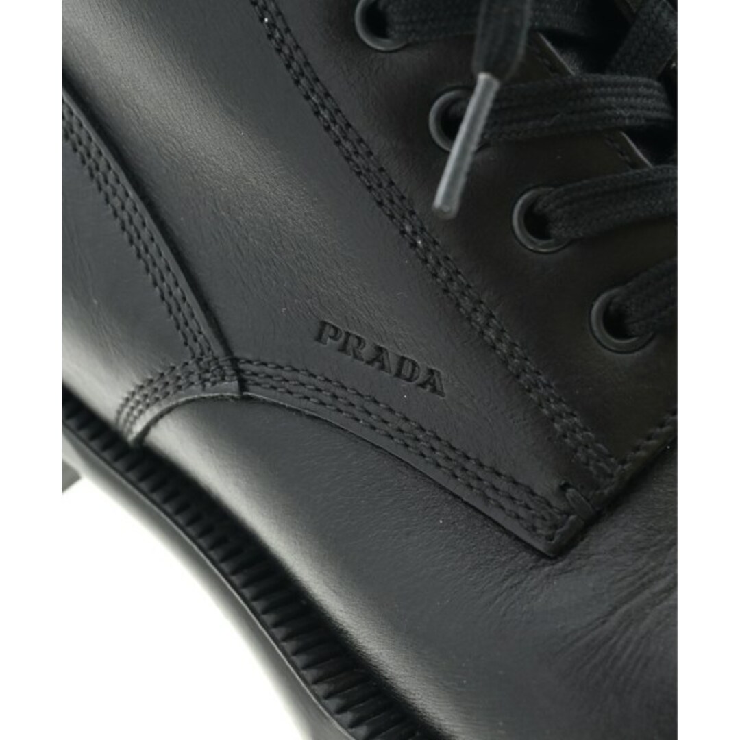 PRADA(プラダ)のPRADA プラダ ブーツ UK6(24.5cm位) 黒 【古着】【中古】 メンズの靴/シューズ(ブーツ)の商品写真