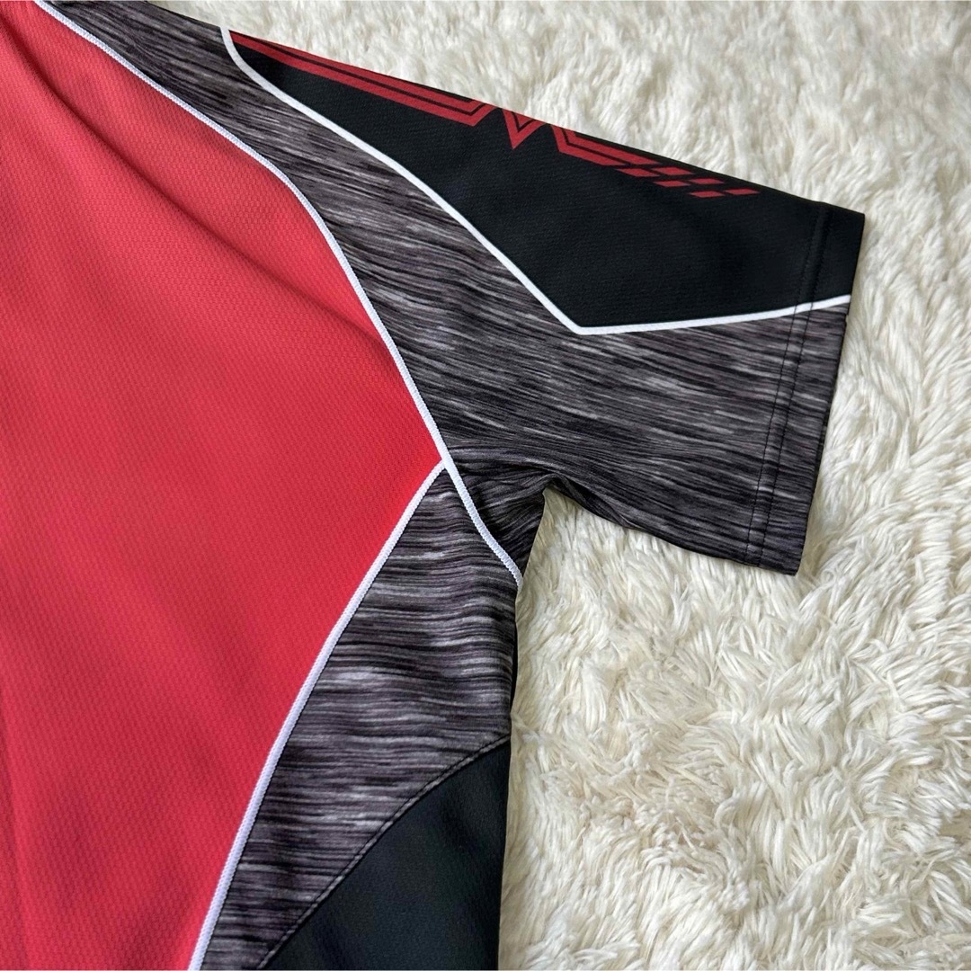 MIZUNO(ミズノ)のMIZUNOミズノ　ドライ半袖ポロシャツ　S  レッド　グラフィックデザイン メンズのトップス(ポロシャツ)の商品写真