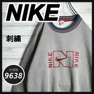 ナイキ(NIKE)の【USA製!!】ナイキ ✈︎刺繍 ゆるだぼ 銀タグ 裏起毛 肉厚(スウェット)