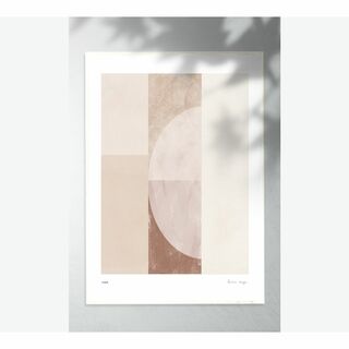 ポスター　インテリア　北欧　ベージュ系　抽象画　アートポスター　シンプル　モダン(アート/写真)