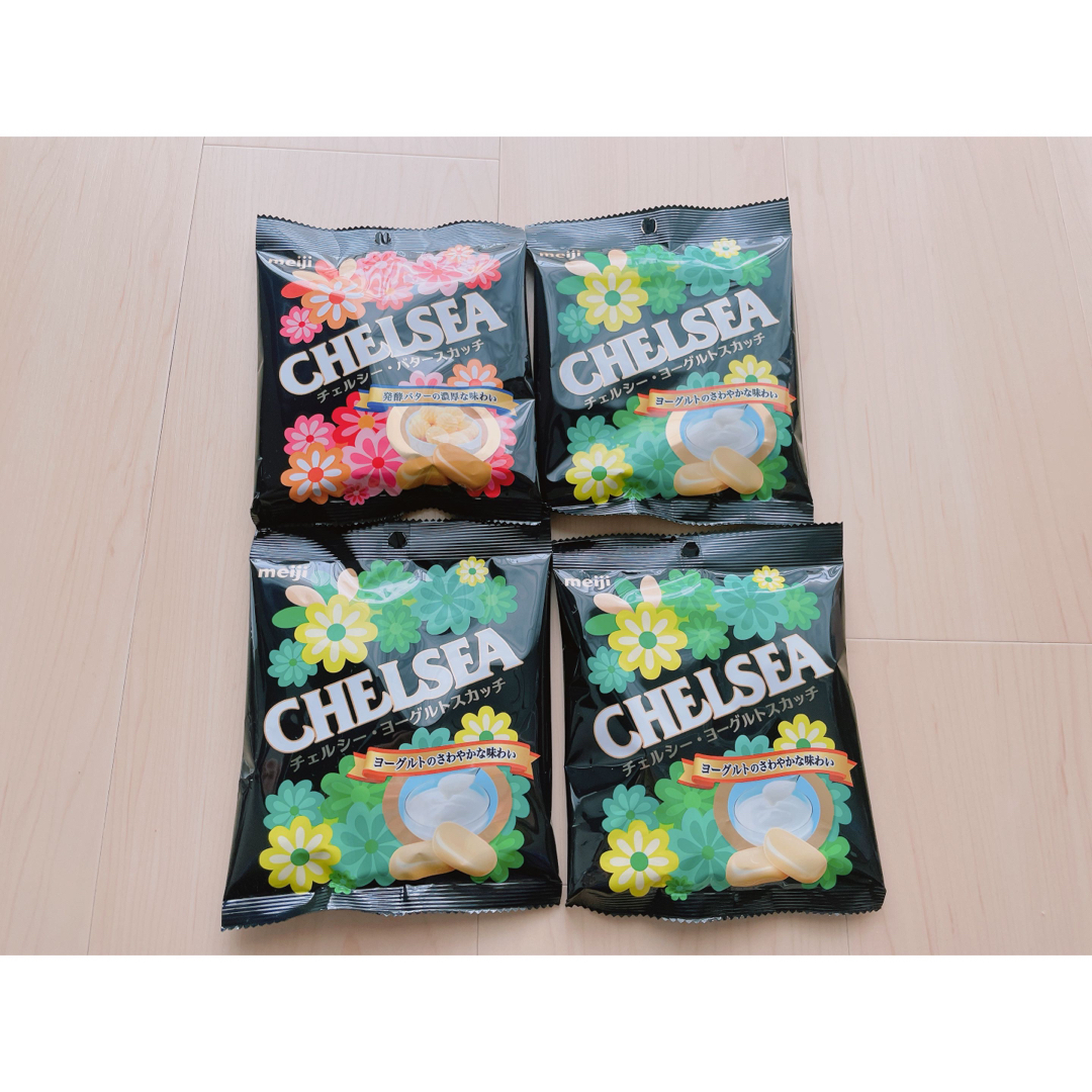 chelsea(チェルシー)のチェルシー　Chelsea 飴 バタースカッチ ヨーグルトスカッチ 4袋 食品/飲料/酒の食品(菓子/デザート)の商品写真