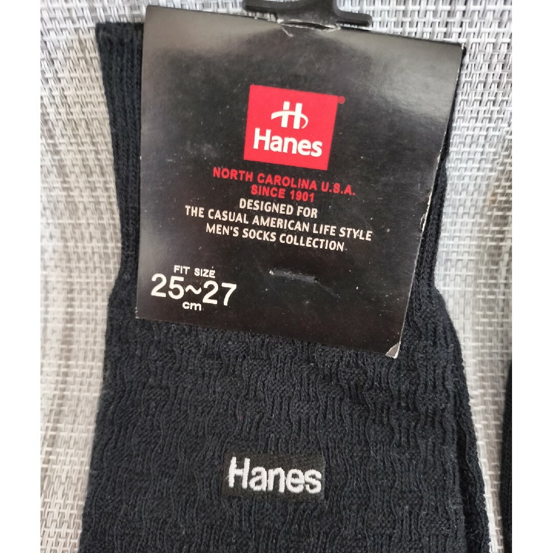 Hanes(ヘインズ)の【新品未使用】Hanes　福助　靴下　25-27センチ　2足組 メンズのレッグウェア(ソックス)の商品写真