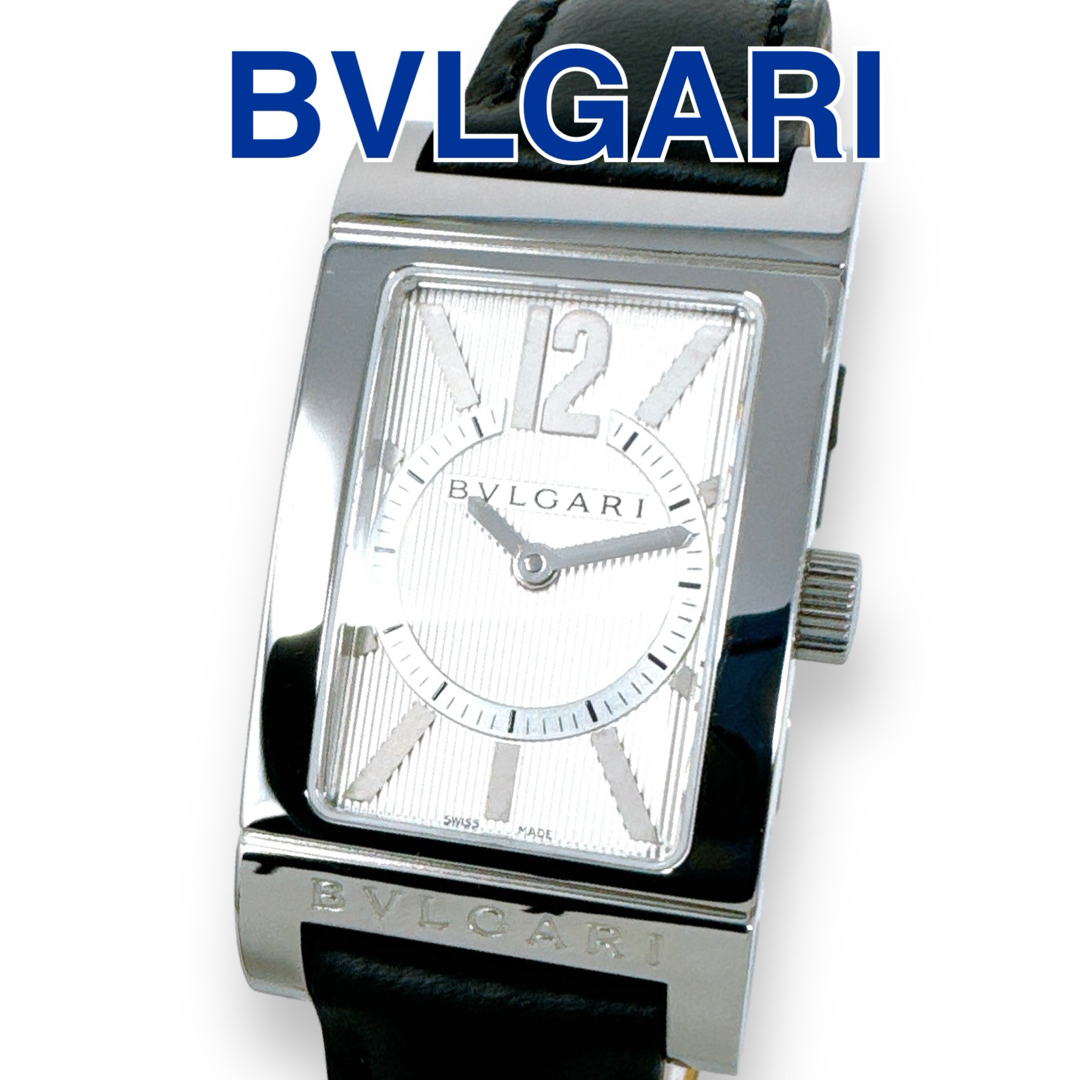 BVLGARI - ブルガリ レッタンゴロ RT39S 革ベルト シルバー レディース