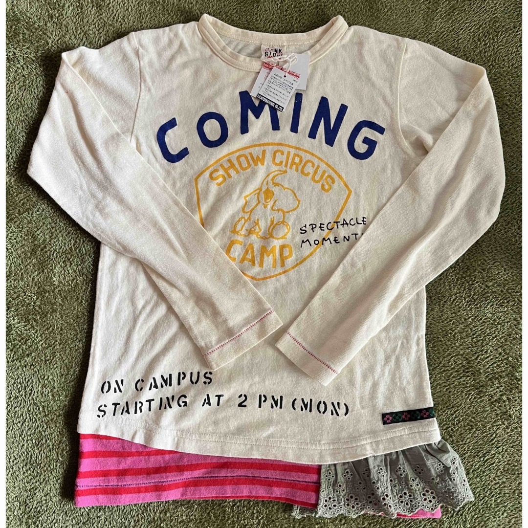 JUNK STORE(ジャンクストアー)の【未使用】140センチ　長袖カットソー キッズ/ベビー/マタニティのキッズ服女の子用(90cm~)(Tシャツ/カットソー)の商品写真