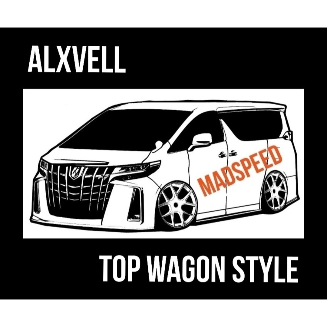 UnitedAthle(ユナイテッドアスレ)の【MADSPEED】趣味Tシャツ アルファード ヴェルファイア 長袖 BK 新品 メンズのトップス(Tシャツ/カットソー(七分/長袖))の商品写真