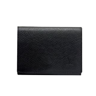 ルイヴィトン(LOUIS VUITTON)のLOUIS VUITTON ルイ ヴィトン タイガ アンヴェロップ カルト ドゥ ヴィジット NM M64595 中古 美品 ブラック カードケース 名刺入れ 32404K22(名刺入れ/定期入れ)