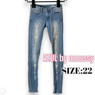 アズールバイマウジー(AZUL by moussy)のAZULbymoussy ♥ エスニック オルテガ柄 スキニーデニム(デニム/ジーンズ)