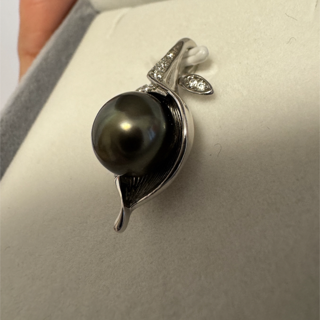 海水南洋黑蝶本真珠 ペンダント トップ レディースのアクセサリー(ネックレス)の商品写真