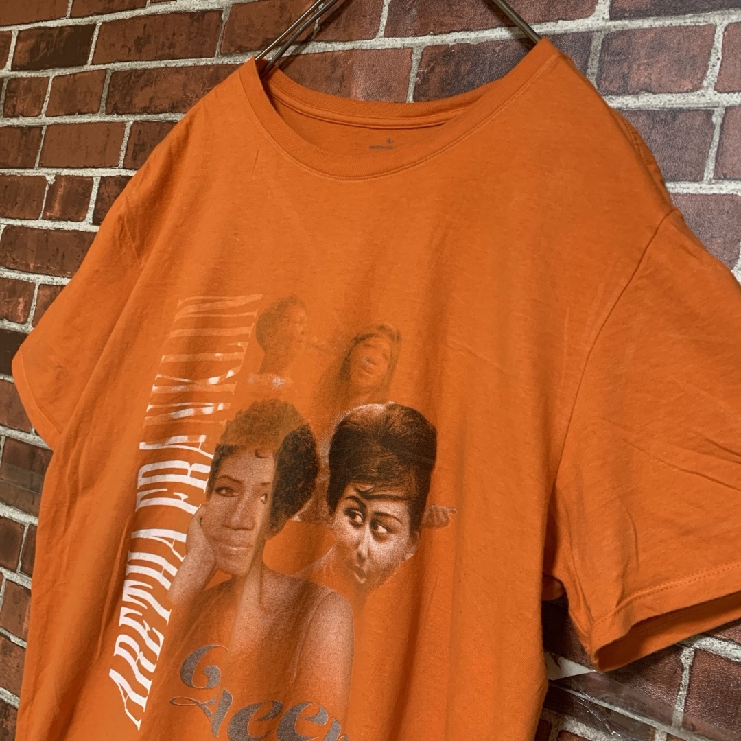 MUSIC TEE(ミュージックティー)のARETHA FRANKLIN★アレサフラックリン☆SOUL★バンドTシャツ古着 メンズのトップス(Tシャツ/カットソー(半袖/袖なし))の商品写真