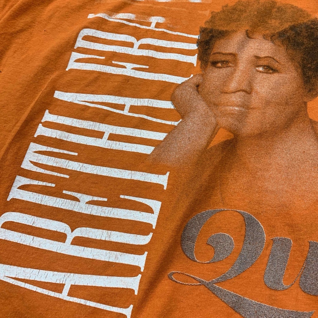 MUSIC TEE(ミュージックティー)のARETHA FRANKLIN★アレサフラックリン☆SOUL★バンドTシャツ古着 メンズのトップス(Tシャツ/カットソー(半袖/袖なし))の商品写真