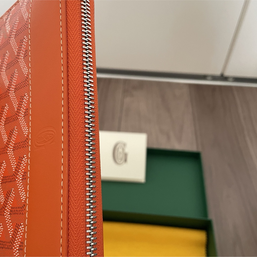 GOYARD - GOYARD ゴヤール マティニョンGM ウォレット オレンジ GOYARD - GOYARD ゴヤール マティニョンGM ウォレット オレンジ
